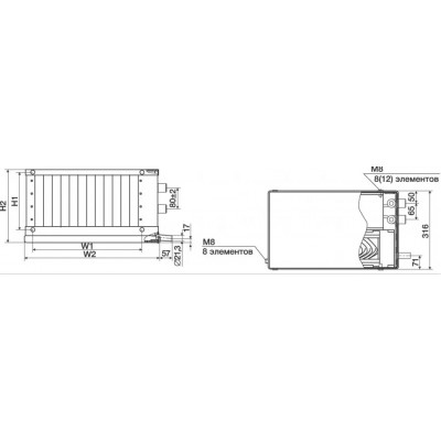 Водяной охладитель Shuft WHR-W 600х300/3